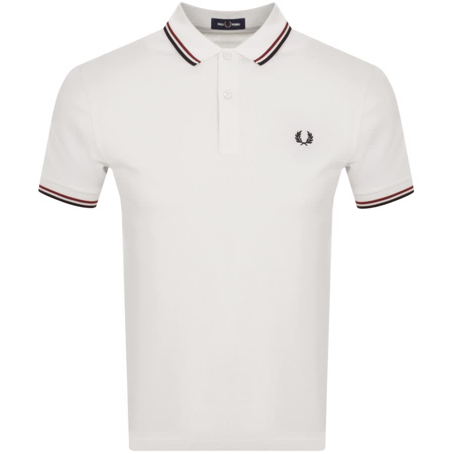 Fred Perry Twin Tipped Polo T Shirt White | Mainline Menswear ca